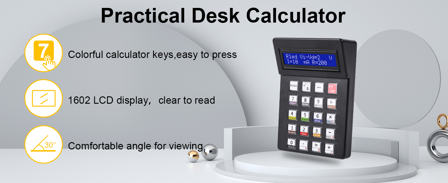 DIY Calculator Kit Arithmetic Color Ring Resistance Calculator